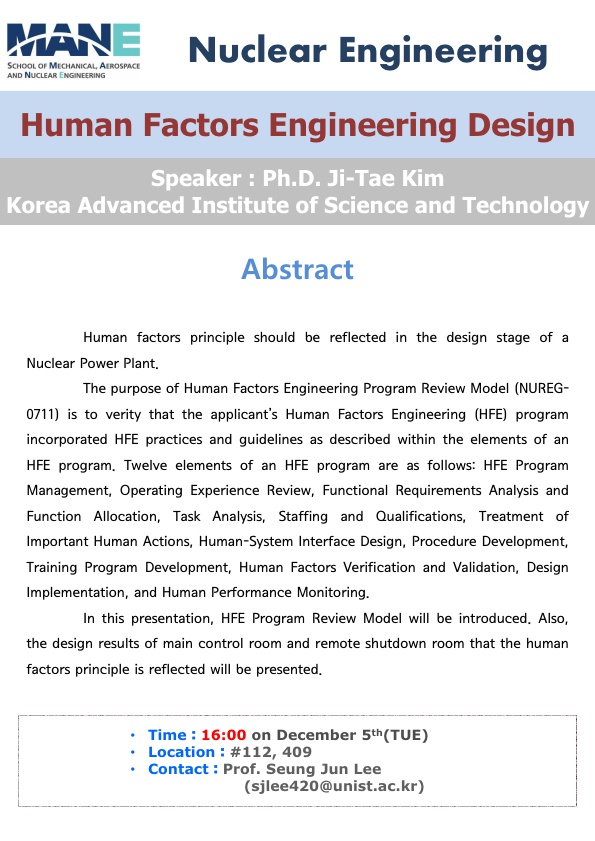 [NUE] Human Factors Engineering Design