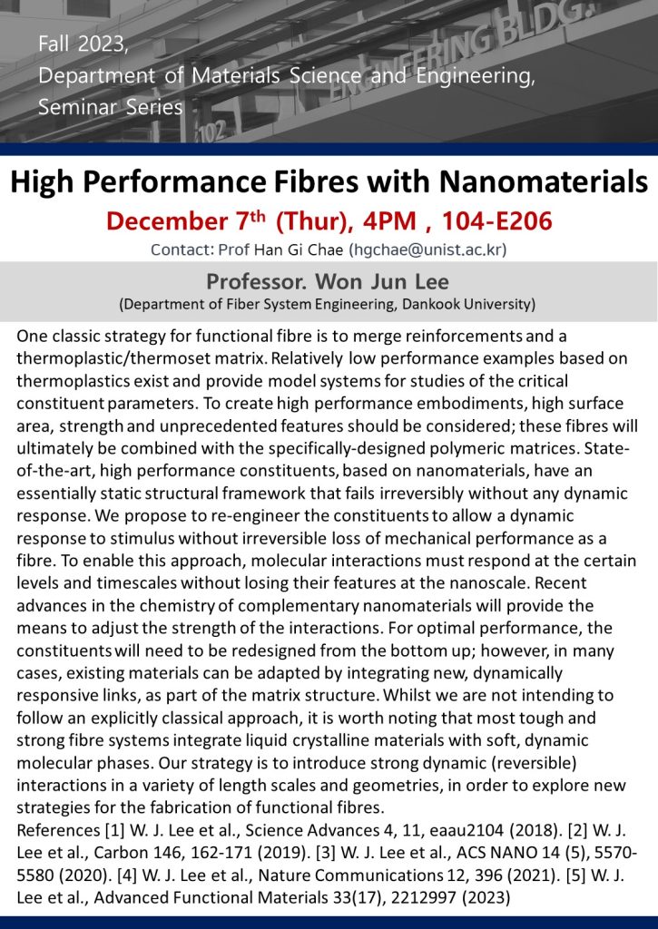 High Performance Fibres with Nanomaterials