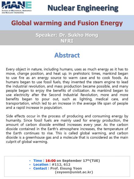 Global Warming and Fusion Energy